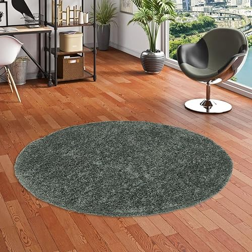 Moderner Wohnzimmer Hochflor Langflor Shaggy Teppich Comfy Mix Pastell Petrol in 3 Größen