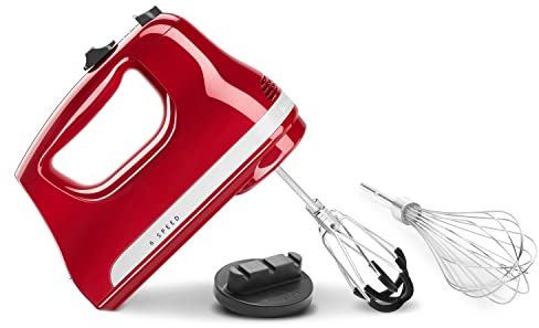 KitchenAid 6 Speed Hand Mixer With Flex Edge Beaters Empire Red 5KHM6118BER