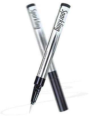 Music Flower Lápiz de Ojos Nacarado, Lápiz de Ojos Líquido Resistente al Agua y a Prueba de Manchas, Punta de Pincel Flexible para un Fácil Control, Multiusos en un Solo Lápiz, Plata