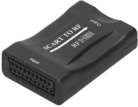 Tbest SCART a Adaptador de Vídeo RF para Convertidor de Salida RF 67,25 Mhz/6,25 Mhz para TV Box