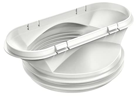 EMUKOEP Tuyau d'évacuation d'air flexible pour climatiseurs mobiles, sèche-linge, hotte aspirante (blanc, interface de 15 cm)