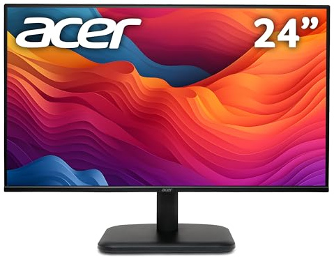 acer EK241YG 24 inch Full HD (1920 x 1080) Monitor - 120Hz, 1ms, IPS Panel, Adaptive Sync, 99% sRGB, HDMI, VGA