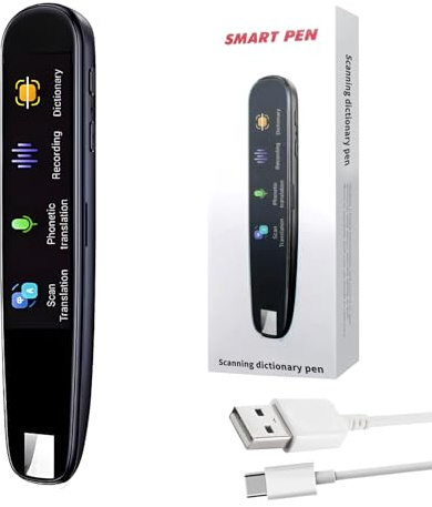 YWNYT Bolígrafo lector de escaneo, bolígrafo traductor de escaneo portátil de 112 idiomas, bolígrafo de lectura inteligente, dispositivo traductor de voz, lector de escaneo en tiempo real para