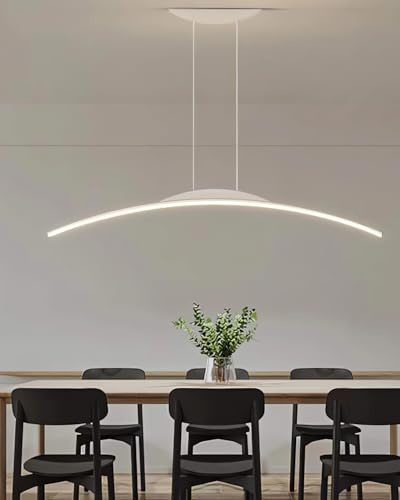 LED-taklampor Moderna LED-matsalslampor Dimbara båglampor med fjärrkontroll Kökslampor 3000k-6000k Kan användas i matsalen Kök Ö Bar Sovrum (Vit, 120cm)