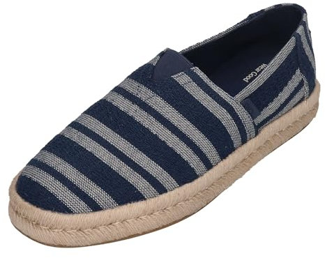 TOMS Alpargata Rp 2 Men's Cloudbound Foam Insole Comfort Espardrilles (Navy White, UK 8.5)