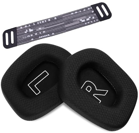 LRZMOLS Replacement Earpads for Logitech G733 G535 G335 Lightspeed Wireless Gaming Headset, Ear Pads Cushions with Comfort Noise Isolation Foam (Black)