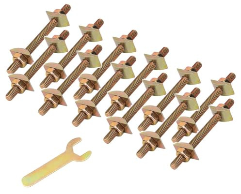 yomoe 12 Bulloni di Collegamento per Piano di, Elementi di Fissaggio per Giunto Piano di M8x100mm, Connettori di Fissaggio per Mobili