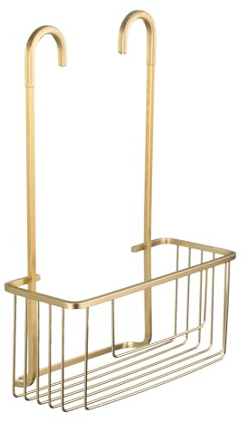 Tatay Estanteria Ducha Resistente | 100% Inoxidable | Estante Ducha sin Taladro | Colgador de Diseño Moderno | Resiste a la Humedad | Soporta Peso | 10 años de Garantía | 28 x 12,8 x 38,5 cm - Dorado