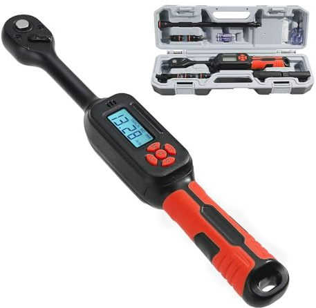 LLAVETOR Drehmomentschlüssel ±2%, Werkzeugsatz mit kurzem Griff, Nüssen und Adaptern für Auto, Motorrad & Fahrrad​ (3-tlg) (9-tlg)