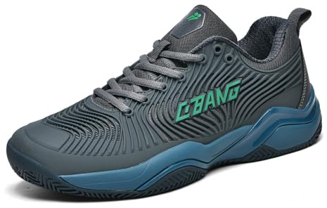 JiuQing Chaussures de badminton pour homme - Pour le pickleball et le tennis - Pour sports de raquette | Baskets légères et respirantes antidérapantes pour entraînement professionnel pour le volley-ball, le squash, le fitness