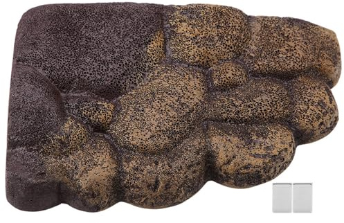 HEEPDD Turtle, Turtle Floating Island Simulation Turtle Floating Bark Resin Habitat Rocks with Magnet Aquarium Stone Decor for Semi Aquatic Animals(Small)