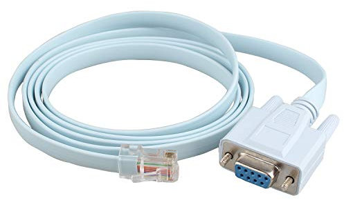 Futheda RJ45 a RS232, DB9 puerto serie hembra a RJ45 macho Cat5 Ethernet LAN, cable conmutador de consola de 4,6 m/1,4 m