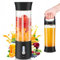 Rainpal Tragbarer Mixer Mini Standmixer, USB Wiederaufladbarer Blender mit Becherdeckel, 6 Klingen, Kabelloser Persönlicher Mixer, BPA-Freier Smoothie Maker für Draußen Sport (500ml/17oz-Schwarz)