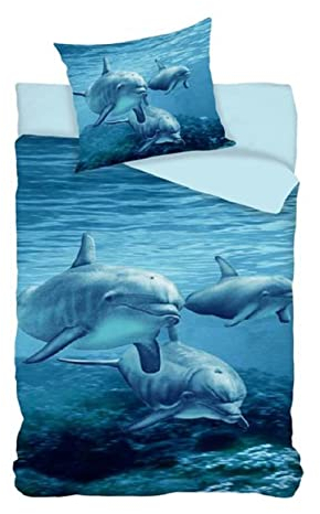 BrandMac Delphin Bettwäsche Set Delfin 2tlg. 135x200 cm 100% Baumwolle