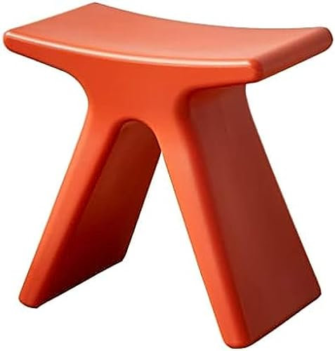 Sgabello Basso in plastica Creativa, Sgabello per Doccia da Bagno Antiscivolo Impermeabile, Comodo Sedile per Scarpe a Cambio Forte per Soggiorno Cucina Camera da Letto, 43,5×24×41,5 cm,Ross