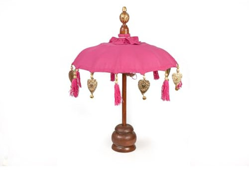Romimex Parasol décoratif Fuchsia 35 x 60 x 35 cm