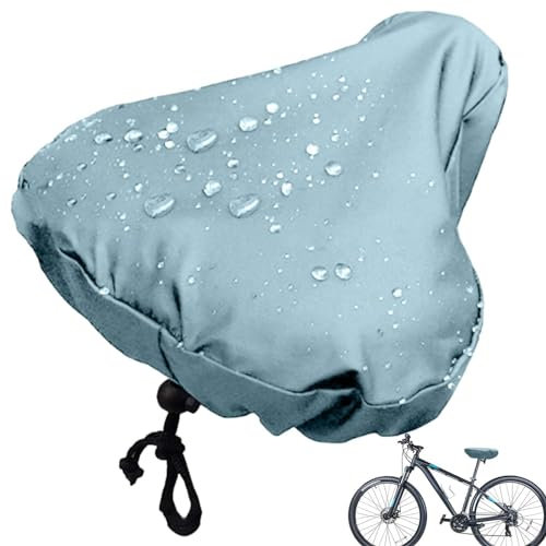 Raypontia Fahrradsitzbezug - 27 X 24 cm Fahrradsattel Regenschutz,Fahrradsitzbezug Vor Regen Aus Stoff,PVC-Schicht,Regen Fahrradsattel Überzug Wasserdicht,Fahrrad-sattelbezug Regen Unisex,Blue
