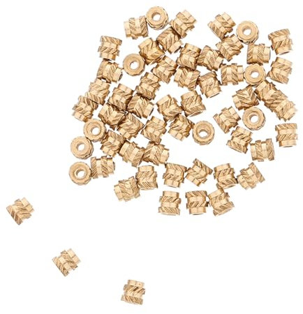 Veemoon 60pièces Écrous Encastrement Laiton Avec Filetage Pour Impression Inserts à Chaleur Pour Mobilier Et Faciles à Installer