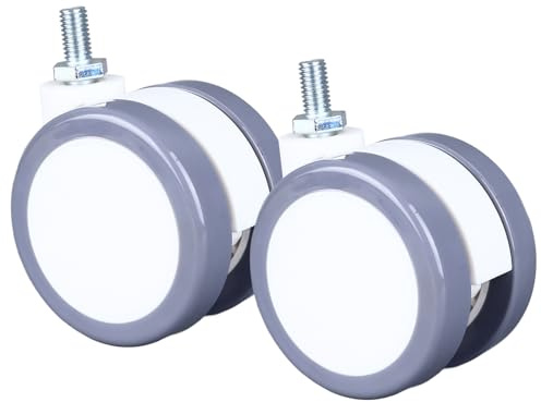 Ruote Per Mobili M8, 2 Pezzi 65mm Ruote Girevoli Con Freno Ruote Per Carrello Carico 30kg, Rotelle Silenziose Silenziose Per Mobili Sposta Per Carrello, Spostare O Workshop