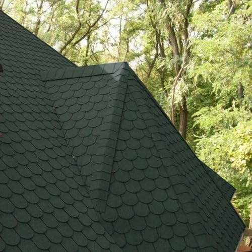 INMOZATA Green Fish-scale Self-Adhesive Asphalt Roofing Felt Shed Felt | asphalt shingles, tiles Self-adhesive roofing felt. Fits most outdoor roofs.