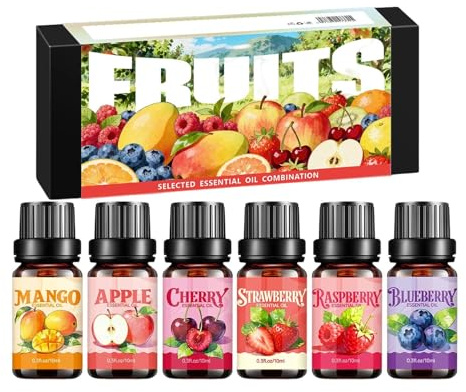 Fragrance Oil Set Ger Upplyftande Stämning i Din Dagliga Vardag | Uppfriskande Aromolja I Flytande Form För Jul Nyår Födelsedag Ljustillverkning Avkoppling Meditation