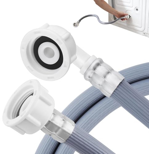 Tuyau Machine a Lave, Tuyau d'alimentation pour machine à laver et lave, 3/4 Pouce Tuyau D'arrivée D'eau Rallonge Eau 1 m 20 BAR, Flexible d'alimentation pour machine à laver, Utilisation Universelle