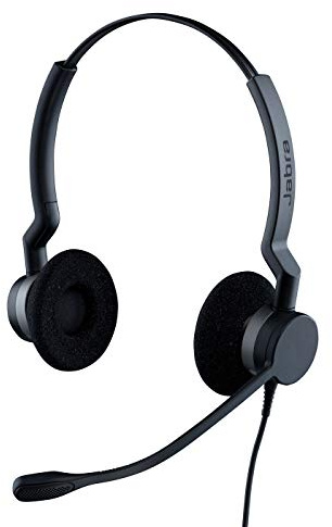 Jabra Biz 2300 USB-A UC On-Ear Stereo Headset – Unified Communications certifierade brusreducerande kabelhörlurar med enhet för mjuktelefoner och bordstelefoner