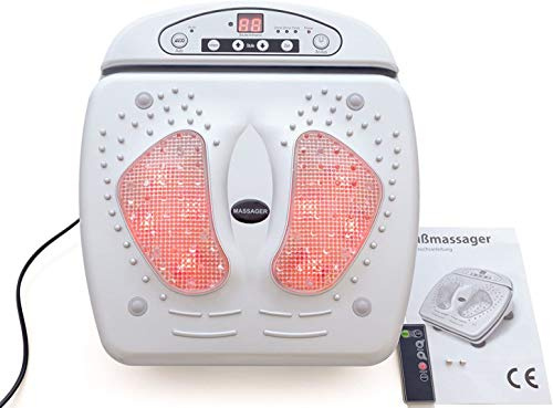 Appareil de massage infrarouge pour les pieds avec télécommande et 15 niveaux de massage