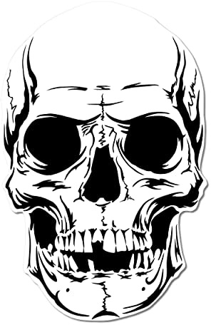 Herterich Products| Stencil per aerografo | Stencil a Forma di Teschio | Pellicola Mylar di Alta qualità | Resistente ai solventi | Template per Tatuaggi e Graffiti