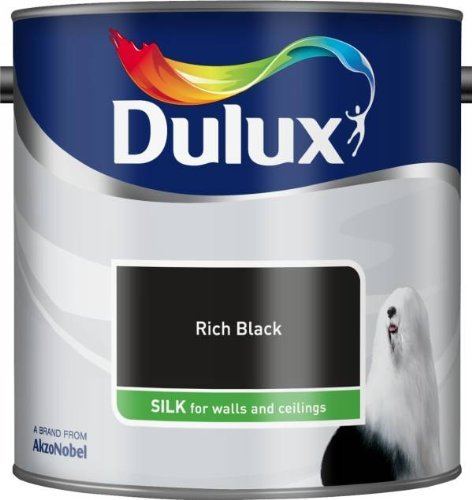 Dulux Silk Rich Black 2.5L Acrylic Emulsion Paint