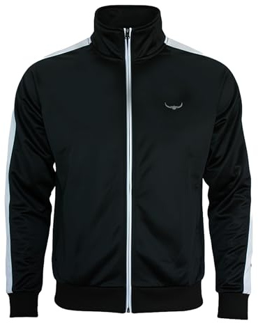 ROCK-IT Apparel träningsjacka för herrar med dragkedjefickor och ståkrage - för sport och fritid - Tracktop [storlekar S-3XL] Sweatjacka