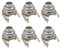 Unxuey 6 Stück 6,35 mm Gitarre 3-polige Buchse Sockel Eingang Ausgang Mono Panel Mount für E-Gitarren Bass