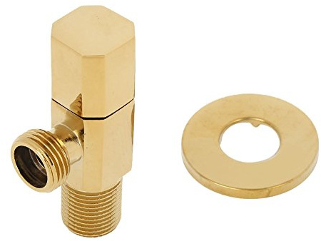 Válvula de ángulo de válvula de cierre de agua fría caliente de latón, válvula de cierre de baño, mezclador de inodoro, accesorio de ducha