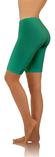 sesto senso Pantaloncini Donna Verde Corti Cotone Ragazza Colorati Pantaloni Sportivi Fitness Yoga Pantaloni XL Green