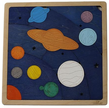 Solar System and Planets Puzzle for Kids | 18 Piece Jigsaw Puzzle for Kids | Learning Educational Toy and Gift for Boys Girls Ages 3+ Years