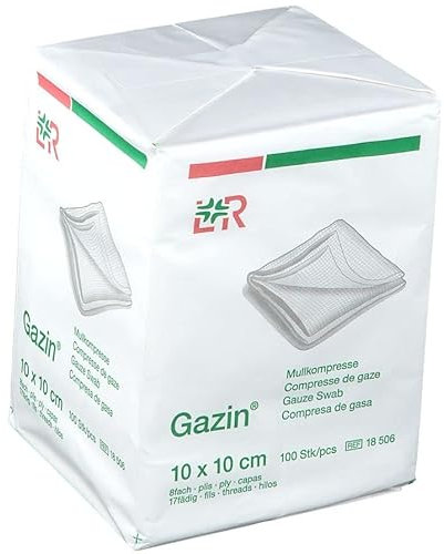 Dentalseven - Compressa Garza, Tessuto Non Tessuto, 4 Strati, 10 x 10 cm, Confezione da 1000