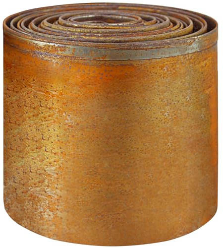 Meyoppm Corten Steel Garden Edging 5.5 x 32.8', Metal Rusted Landscape Edging Sturdy Garden Long Strips, Metal Edging for Landscaping, Metal Garden Edging for Lawns,Borders and Flower Beds