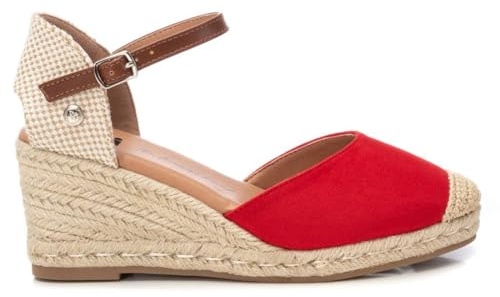 XTI - Sandali con zeppa Donna Rosso - Scarpe comode e versatili - Moda casual - Modello 14074601 (Misurare 38)