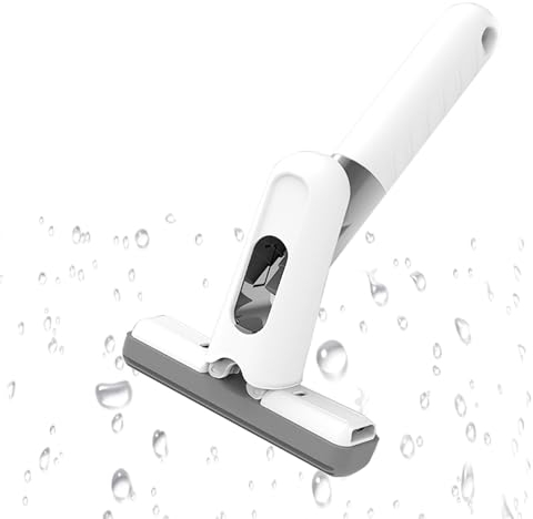 trapeador en Aerosol, trapeador portátil, Fregona de Escritorio con Esponja autoexprimible de Mano, Mango ergonómico, de Limpieza en seco y húmedo con Cabezal Giratorio para Espacios pequeño