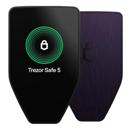 Trezor Safe 5 - Crypto Hardware Wallet with Secure Element & Passphrase, Color Touchscreen, Haptic Feedback, Bitcoin Security, Supports 1000s Coins & Tokens, Quick & Simple Setup (Violet Ore)