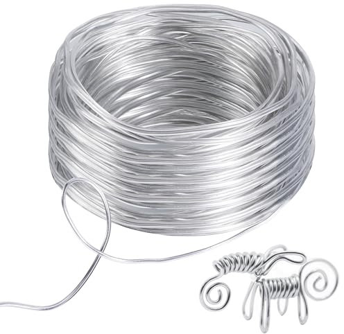 Basteldraht 2mmx30m – Rostfreier Aluminiumdraht für Schmuckherstellung & Bastelarbeiten | Bindedraht & Modellierdraht mit Hoher Flexibilität Schmuckdraht für DIY, Garten, Modellbau & Handwerk