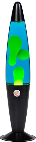 POYO Lavalampe, 41cm Schwarz Lava Lampe, Blaues Wasser Gelbes Wachs Lavalampe Kinder Huis En Slaapkamer, Decoratie, Cadeaus Voor Kinderen En Volwassenen