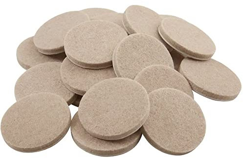 Merriway® BH01122 (25 Pcs) Self Adhesive Round Floor Furniture Protection Heavy Duty Felt Pads 15 mm (5/8 inch) x 4 mm Thick - Pack of 25 Pieces