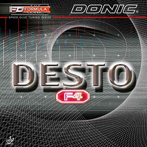 Donic Desto F4 - Gomma per ping pong, 2 mm, colore: Nero