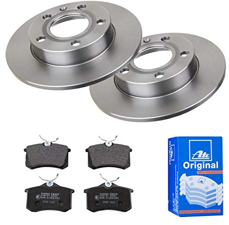 2 Bremsscheiben Voll 245 mm + Bremsbeläge Hinten von ATE Voll (1420-21902) Bremsensatz Bremsanlage Bremsen-Kit,Bremsenset, Bremsscheiben, Bremsbeläge, Bremsen-Set, Beläge, Bremsbelag, Bremsbelagsatz,