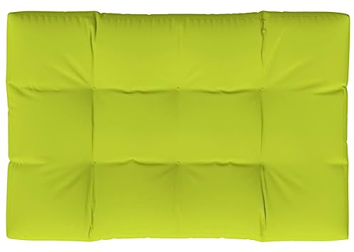 vidaXL Coussin de Palette, Coussin de Siège de Salon, Coussin de Meuble de Jardin Terrasse, Coussin d’Assise Extérieur, Vert Vif 120x80x12 cm Tissu