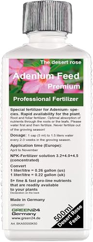 GREEN24 Engrais pour roses du désert, fertilisation d’Adenium, engrais liquide HIGH-TECH