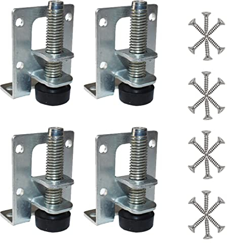 CTForest 4 Pièces Pieds Meuble, Pieds Nivellement Réglables, Pieds Robustes et Réglables en Hauteur, Adaptés Comptoirs Cuisine, Bars Petit Déjeuner, Armoires, Réfrigérateurs, Machines à Laver