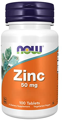 Now Foods, Zinc, 50 mg, Deposito, Altamente Dosato, 1 Compressa Ogni 2 Giorni, Gluconato di Zinco, 100 Compresse vegane, Testato in Laboratorio, Senza Glutine, Senza Soia, Non OGM, Vegetariano