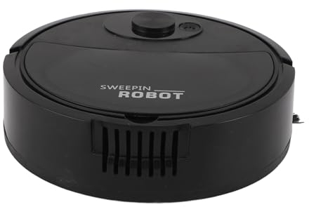 Fockety Robot Aspirateur, 3 en 1 Forte Aspiration Aspirateur Robot avec Roue à 360 Degrés, Mini Aspirateur Laveur Robot Laveur Intelligent pour Sol Dur Poils d'animaux Tapis